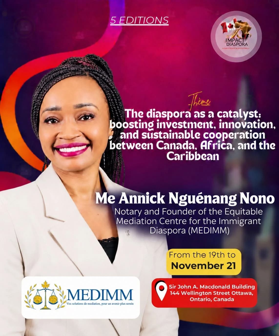 Annonce de participation — Me Annick Nguénang Nono